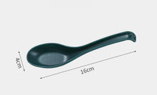 Load image into Gallery viewer, Dark Green Japanese Soup Spoons | 5 pcs