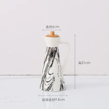 Load image into Gallery viewer, Black & White Taper Soy Sauce Bottle | Oil Vinegar Dispensers - 1 Pc