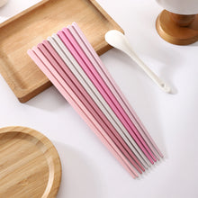 Load image into Gallery viewer, Minimalist Pink Cute Chopsticks| Hexagon Alloy Non-Slip Chopsticks - 5 pairs