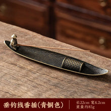 Load image into Gallery viewer, River Boat Incense Holder | Old Man on Raft Stick Burner - 1 Pc