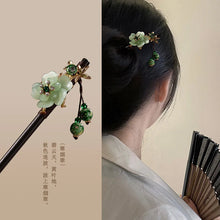 Load image into Gallery viewer, Chinese Ornament Hair Sticks with Hanging Tassel | Floral and Crystal Inspired Hair Pins