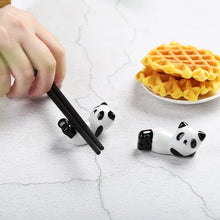 Load image into Gallery viewer, Chinese Chopstick Holder (Panda) — Ceramic Rest