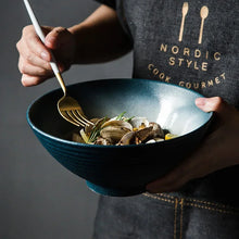 Load image into Gallery viewer, Japanese Porcelain Ramen Bowl | Large Noodle Soup Asian Bowls - 1 Pc
