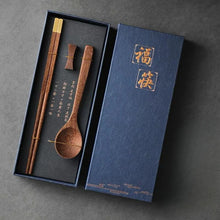 Load image into Gallery viewer, Solid Wood Luxury Chinese Chopsticks and Holders Gift with Box - 1 Set