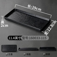 Load image into Gallery viewer, Black Melamine Dinner Platters | Japanese Sushi Plates - 1 Pc