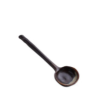 Load image into Gallery viewer, Flat Ceramic Asian Soup Spoon | Retro Long Handle Cutlery - 1 Pc
