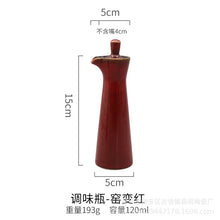 Load image into Gallery viewer, Tall Ceramic Seasoning Soy Sauce Bottle | Small Japanese Dispenser for Oil Vinegar - 1 Pc
