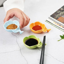 Load image into Gallery viewer, Cute Leaf Soy Sauce Dish | Japanese Ceramic Sushi Bowls for Dipping - 1 Pc