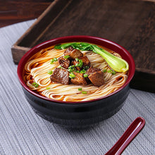 Load image into Gallery viewer, Black & Red Japanese Ramen Bowls | Donburi Soup Melamine Bowl - 1 Pc