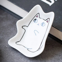 Load image into Gallery viewer, Cartoon Cat Soy Sauce Plate | Small Asian Seasoning Dipping Dish - 1 Pc
