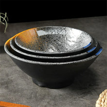 Load image into Gallery viewer, Gray Japanese Noodle Bowls | Lightweight Melamine Ramen Bowl - 1 Pc