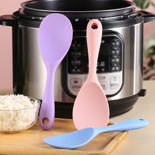 Load image into Gallery viewer, Cute Silicone Rice Paddle | Hanging Pink Blue Purple Non-Stick Spoon - 1PC