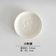 Load image into Gallery viewer, Revealing Cat Soy Sauce Plate | Small Ceramic Seasoning Dish - 1 Pc