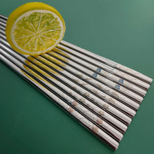 Load image into Gallery viewer, Delicate Carved Korean Metal Chopsticks | Stainless Non-Slip Tableware - 1/5 Pairs