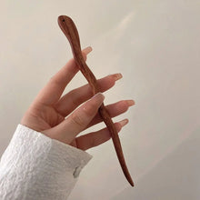 Load image into Gallery viewer, Wavy Wood Hair Stick | Minimalist Womens Hairstyle Pin - 1 Pc