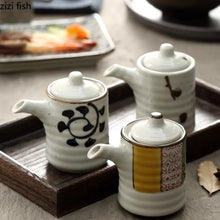 Load image into Gallery viewer, Japanese Retro Ceramic Soy Sauce Bottle Dispenser | Spice Bottle and Seasoning Storage with Spout - 1 Pc