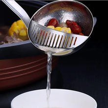 Load image into Gallery viewer, Strainer Asian Soup Spoon  | Long Handle Stainless Steel Soup Ladle - 1 Pc
