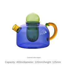 Load image into Gallery viewer, Contemporary Glass Teapot on Stove | Infuser Kettle with Cups - 1 Pc
