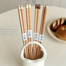Load image into Gallery viewer, Wooden Brown Animal Cute Chopsticks | 3D Hand Carved Beech Wood - 1 Pair