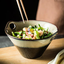 Load image into Gallery viewer, Blue Ceramic Ramen Bowls with Chopsticks Insert | Ceramic Japanese Bowl - 1 Pc