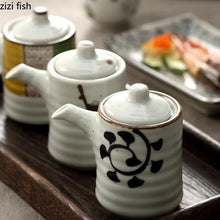 Load image into Gallery viewer, Japanese Retro Ceramic Soy Sauce Bottle Dispenser | Spice Bottle and Seasoning Storage with Spout - 1 Pc