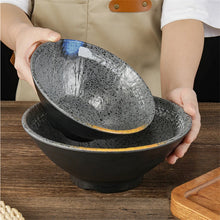 Load image into Gallery viewer, Gray Japanese Noodle Bowls | Lightweight Melamine Ramen Bowl - 1 Pc