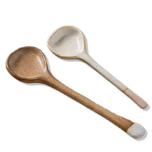 Load image into Gallery viewer, Minimalist Retro Ceramic Soup Spoon | Neutral Stoneware - 1 Pc