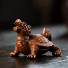Load image into Gallery viewer, Dragon Turtle Tea Pet | Handmade Clay Chinese Gong Fu Tea Figurine - 1 Pc