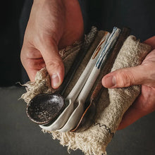 Load image into Gallery viewer, Flat Ceramic Asian Soup Spoon | Retro Long Handle Cutlery - 1 Pc
