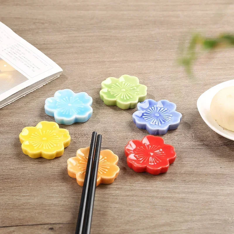 Cute Cherry Blossoms Chopstick Rest | Japanese Tableware Table