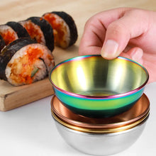 Load image into Gallery viewer, Stainless Steel Golden Soy Sauce Bowl | Asian Dipping Bowls  - 2 Pc Set