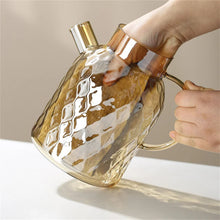 Load image into Gallery viewer, Crystal Amber Glass Teapot on Stove |  Borosilicate Tea Set Kettle - 1 Pc
