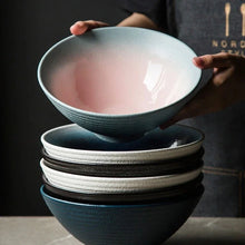 Load image into Gallery viewer, Japanese Porcelain Ramen Bowl | Large Noodle Soup Asian Bowls - 1 Pc