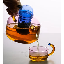 Load image into Gallery viewer, Contemporary Glass Teapot on Stove | Infuser Kettle with Cups - 1 Pc