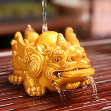 Load image into Gallery viewer, Chinese Dragon Color Changing Tea Pet | Gold Resin Mascot - 1 Pc