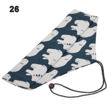 Load image into Gallery viewer, Japanese Portable Chopsticks & Spoon in Pouch | Travel Cotton Linen Fabric Bag - 1 Set