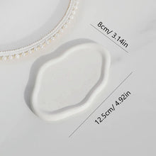 Load image into Gallery viewer, Chrome Ceramic Trinket Dish — Organic Jewelry Tray (1 pc)