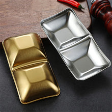 Load image into Gallery viewer, Korean Soy Sauce Plate | Stainless Steel Sauce Dish Trays for Dipping - 1 Pc