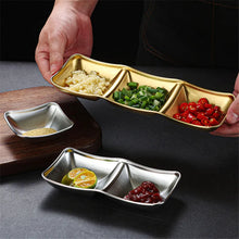 Load image into Gallery viewer, Korean Soy Sauce Plate | Stainless Steel Sauce Dish Trays for Dipping - 1 Pc