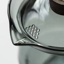 Load image into Gallery viewer, Clear Glass Gaiwan with Wooden Handle and Lid | Chinese Tea Set
