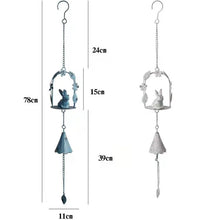 Load image into Gallery viewer, Garden Rabbit Iron Wind Chimes | Japanese Furin Bells - 1 PC