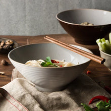 Load image into Gallery viewer, Classic White Japanese Ramen Bowl | Large Ceramic Tapered Bowls - 1 Pc
