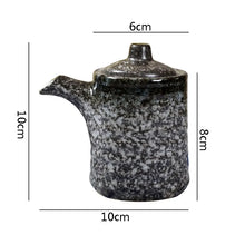 Load image into Gallery viewer, Japanese Retro Ceramic Soy Sauce Bottle Dispenser | Spice Bottle and Seasoning Storage with Spout - 1 Pc