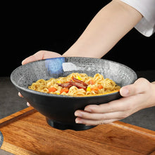 Load image into Gallery viewer, Gray Japanese Noodle Bowls | Lightweight Melamine Ramen Bowl - 1 Pc