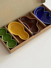 Load image into Gallery viewer, Organic Shapes Soy Sauce Dish | Small Japanese Ceramic Dipping Bowls - 4 Pc Set