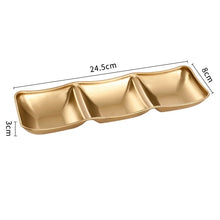 Load image into Gallery viewer, Korean Soy Sauce Plate | Stainless Steel Sauce Dish Trays for Dipping - 1 Pc