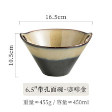 Load image into Gallery viewer, Blue Ceramic Ramen Bowls with Chopsticks Insert | Ceramic Japanese Bowl - 1 Pc