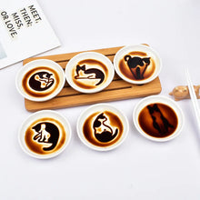 Load image into Gallery viewer, Revealing Cat Soy Sauce Plate | Small Ceramic Seasoning Dish - 1 Pc