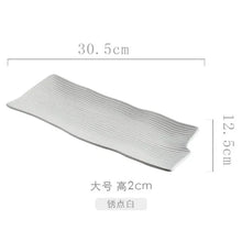 Load image into Gallery viewer, Blue Japanese Rectangular Sushi Plates | Ceramic Sashimi Serving Dish - 1 Pc