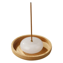 Load image into Gallery viewer, Jade Incense Holder & Catcher | Wooden Ash Plate - 1 Pc